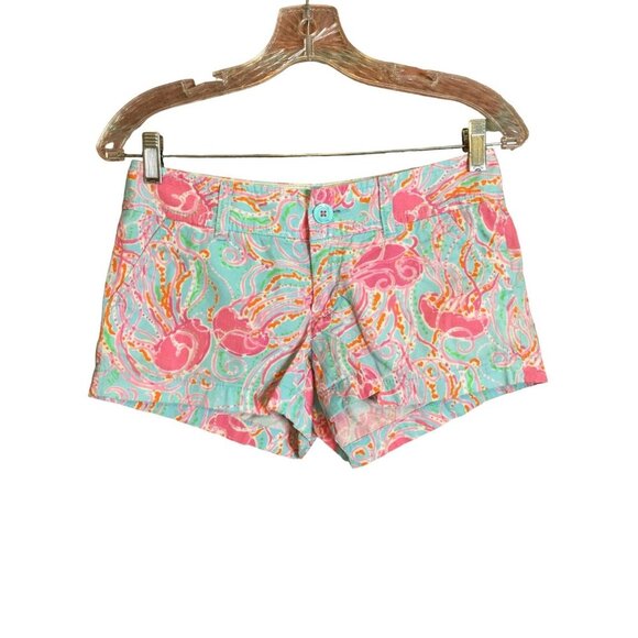 Lilly Pulitzer Women's the Walsh Shorts Jellies Be Jammin" jellyfish print SZ 00 - Picture 1 of 11
